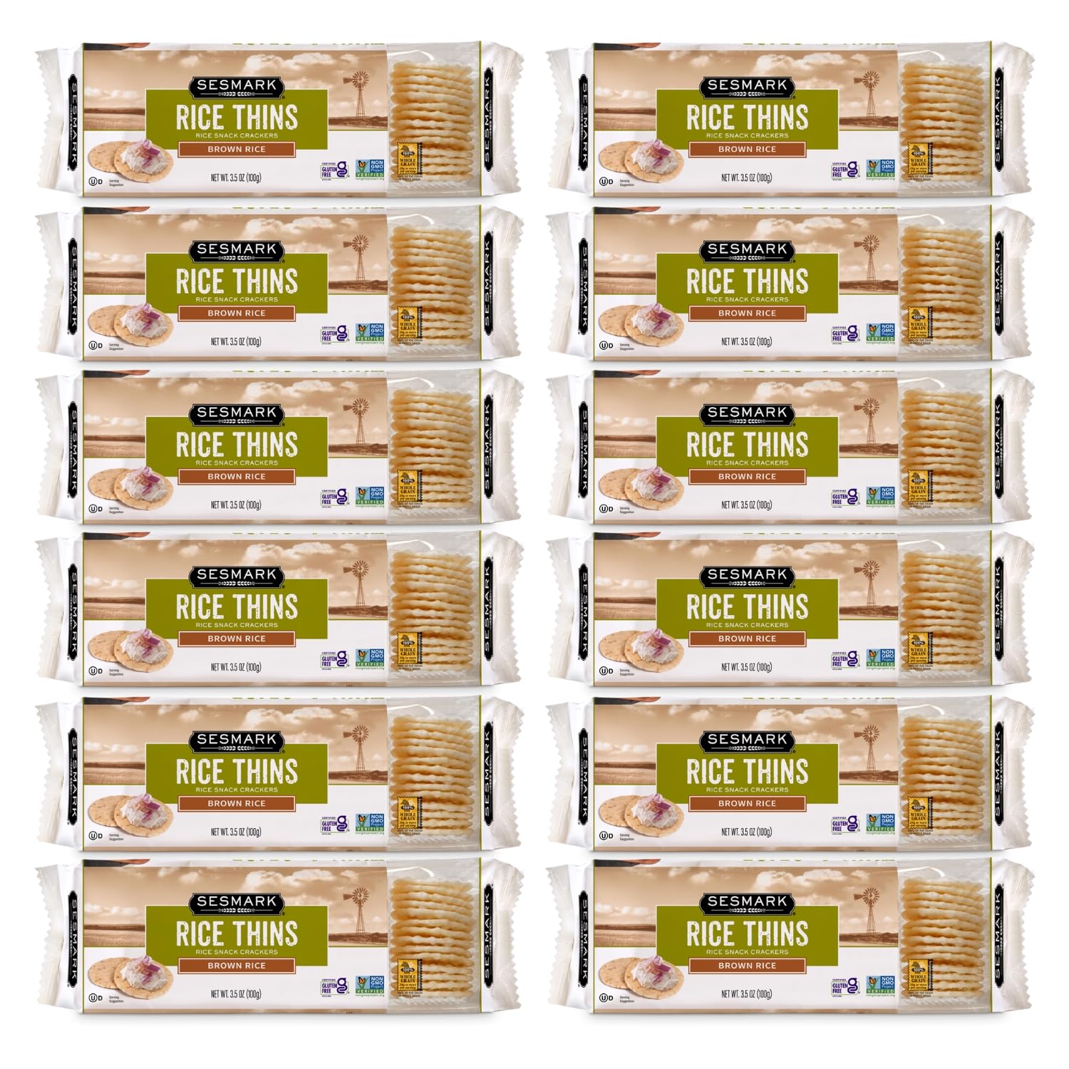 Sesmark frente del empaque mostrando el tamaño y sello Non-GMO, útil para compras