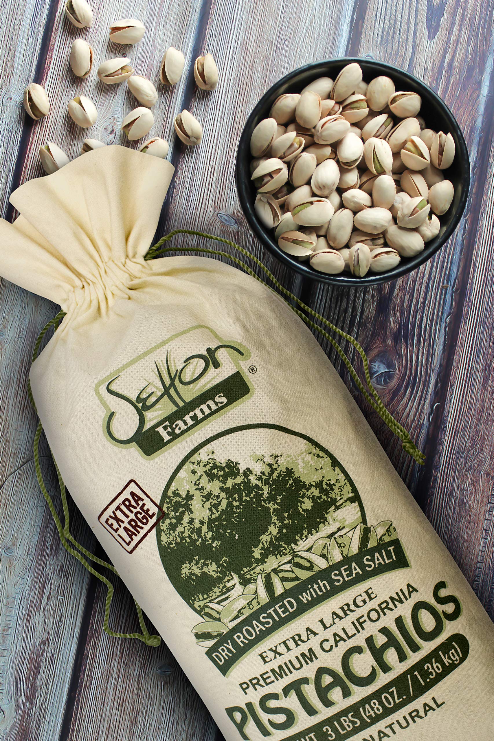 Setton Farms porción servida sobre mesa, snack listo y energético