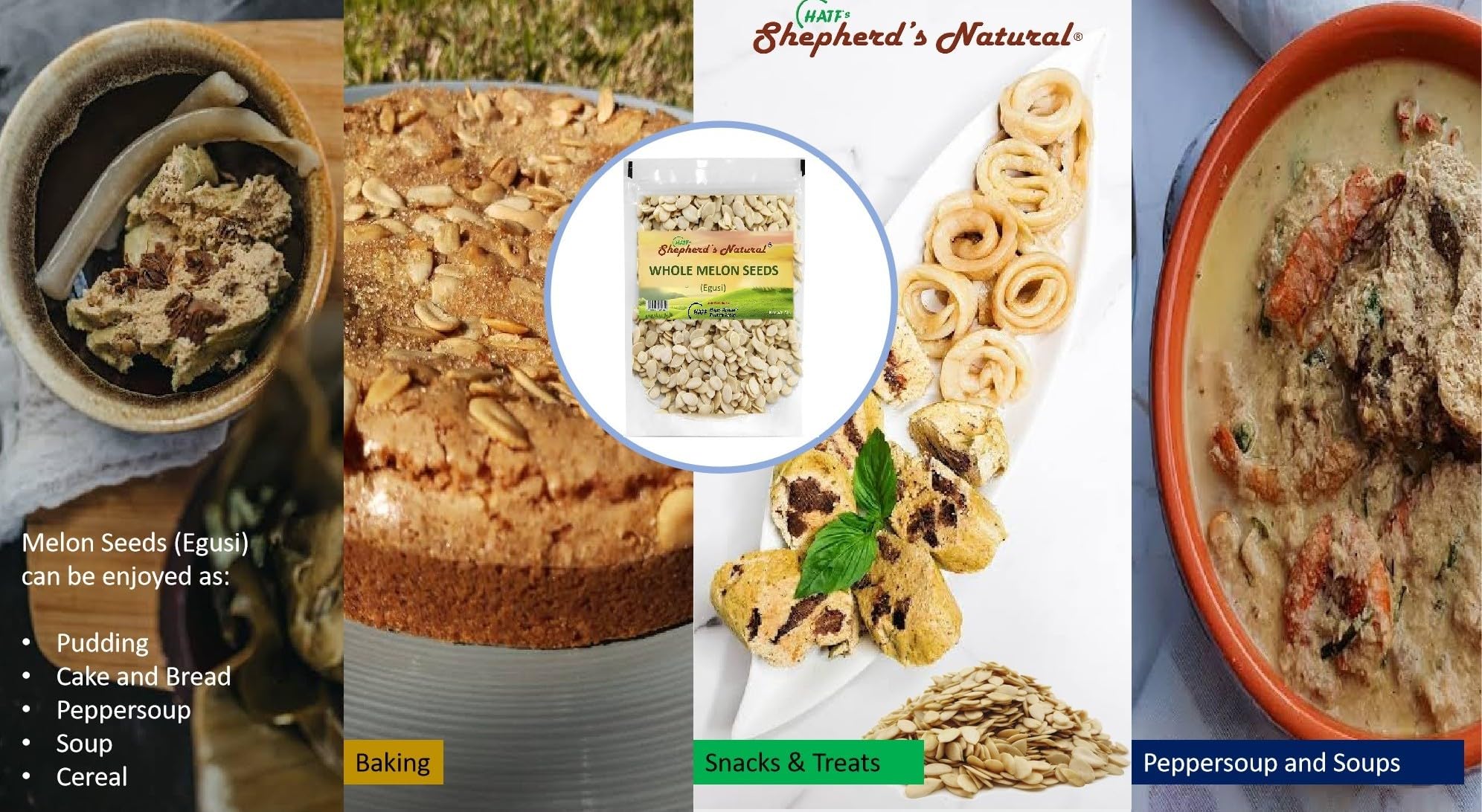 HATF'S SHEPHERD'S NATURAL ingredientes listos para preparar egusi