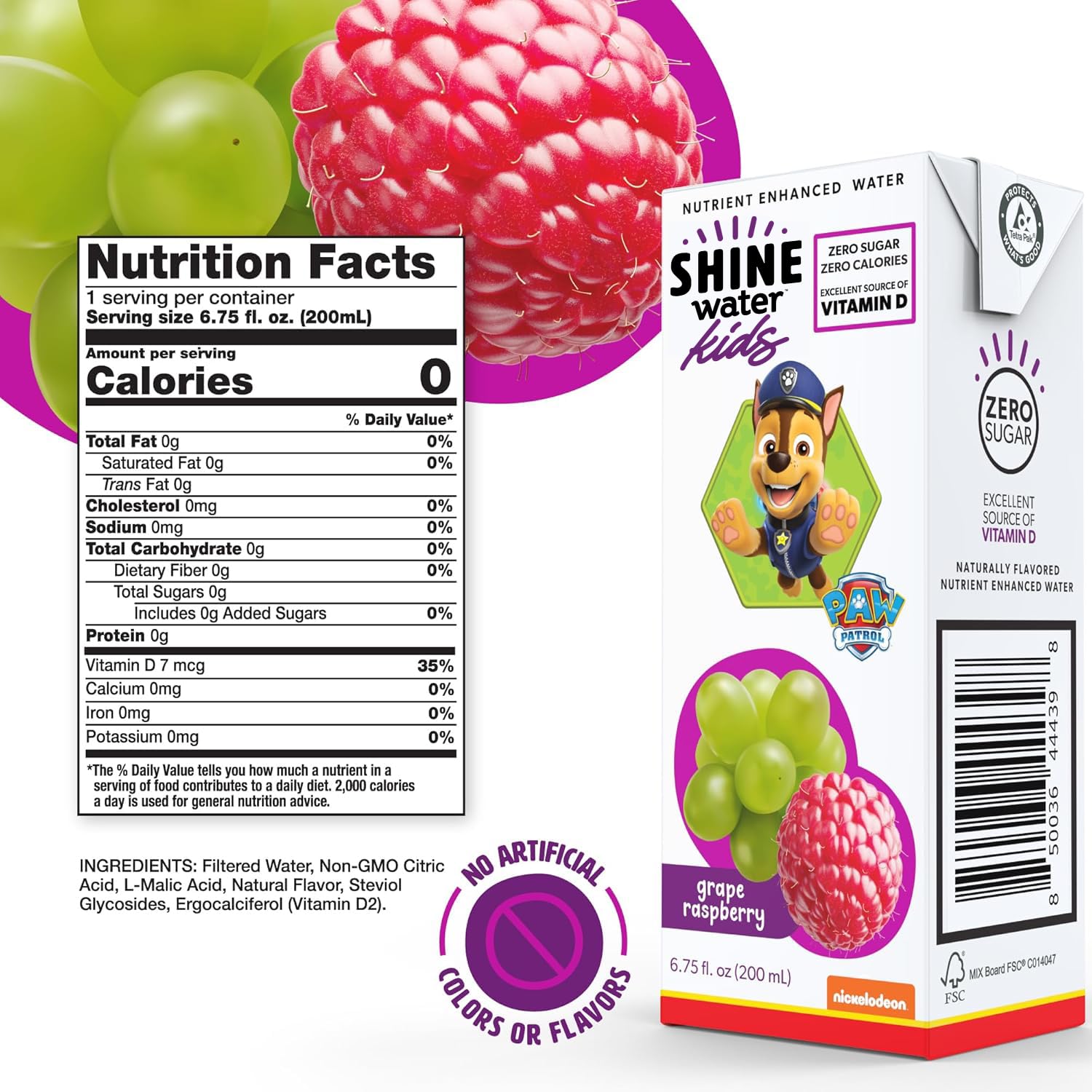 Detalle de la textura liquida GrapeRaspberry de ShineWater mostrando color natural y sabor