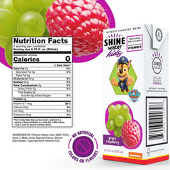 Detalle de la textura liquida GrapeRaspberry de ShineWater mostrando color natural y sabor