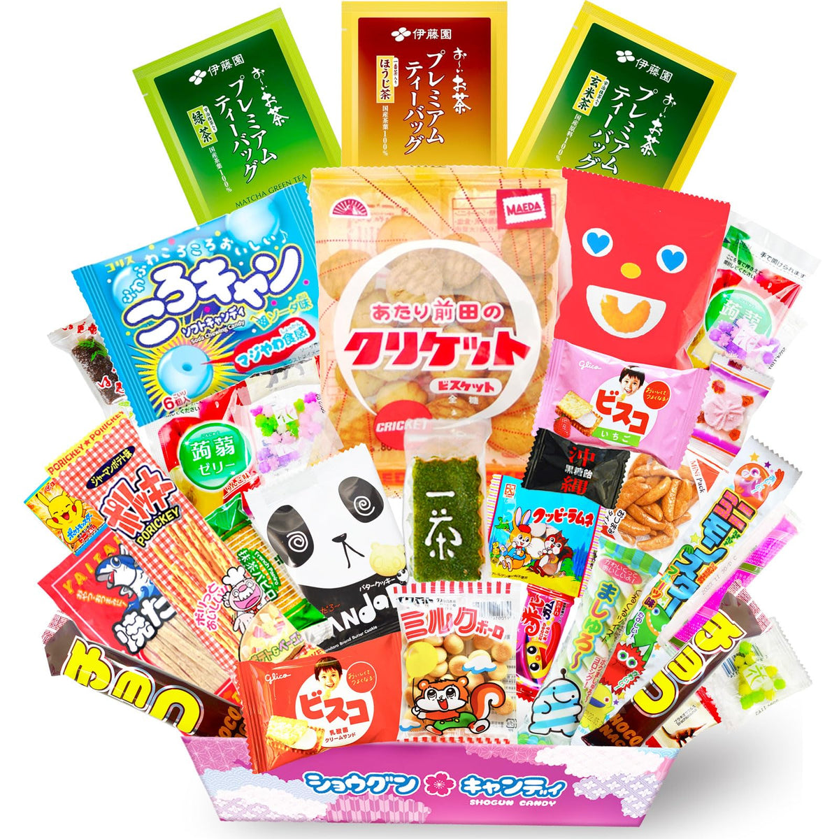SHOGUN CANDY frente de la caja con diseño a todo color, ideal para regalar
