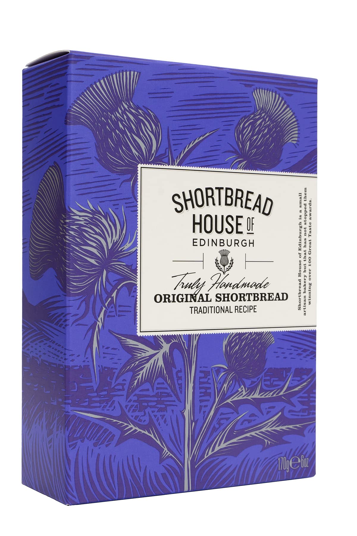 Shortbread House of Edinburgh vista frontal de la caja, atractivo de regalo
