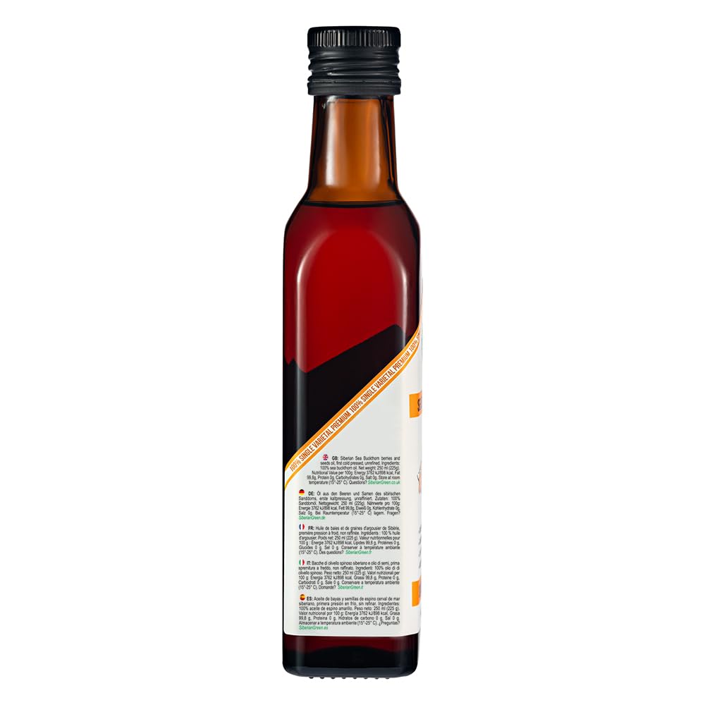 Siberian Green botella junto a objetos para mostrar tamaño práctico 250 ml