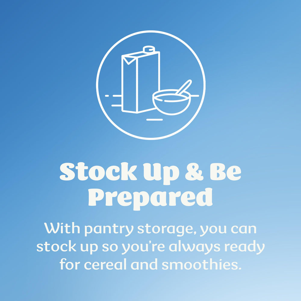 Silk comparación de tamaño del envase para visualizar capacidad de 1 quart