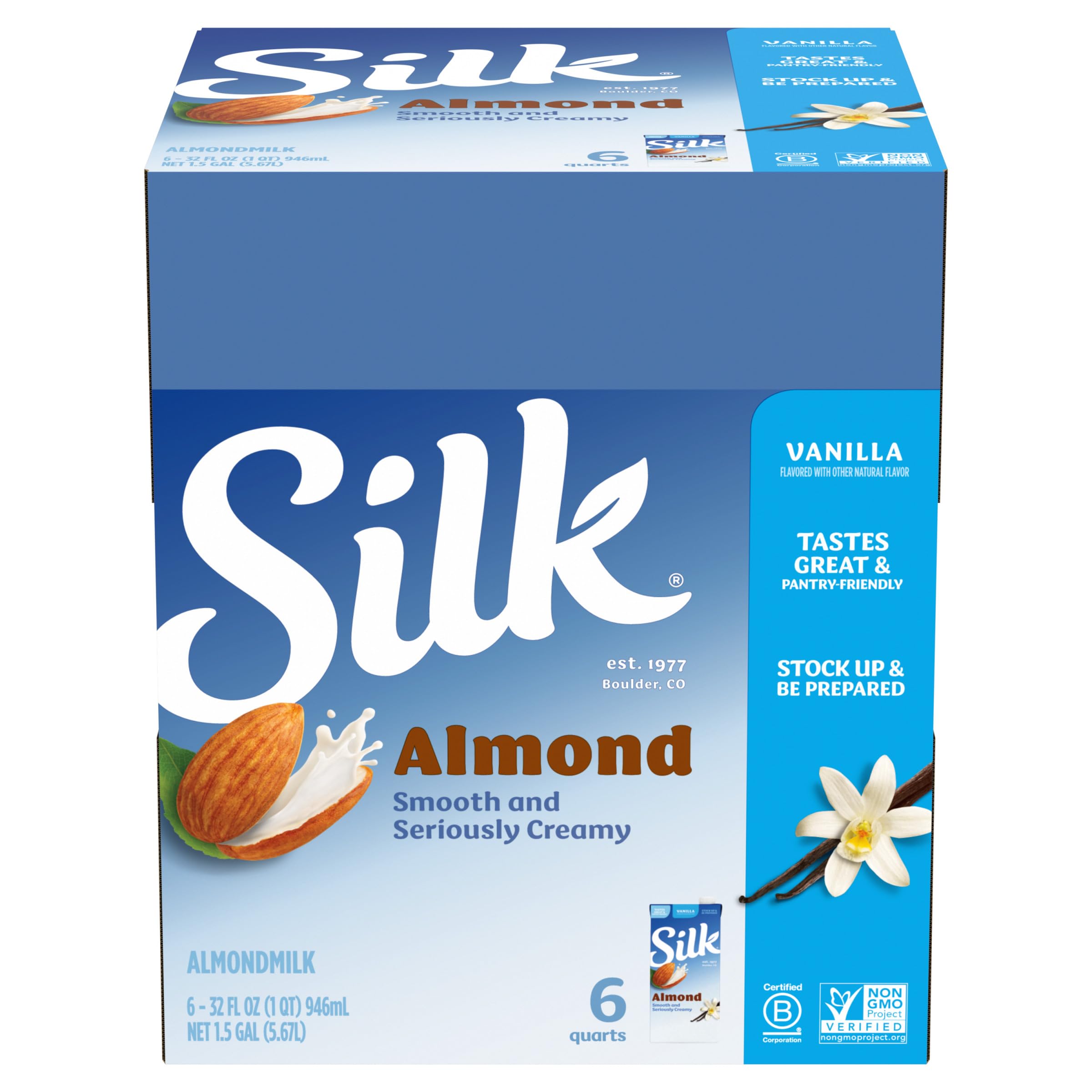Silk leche de almendra vertida en café, aporta cremosidad y sabor vainilla
