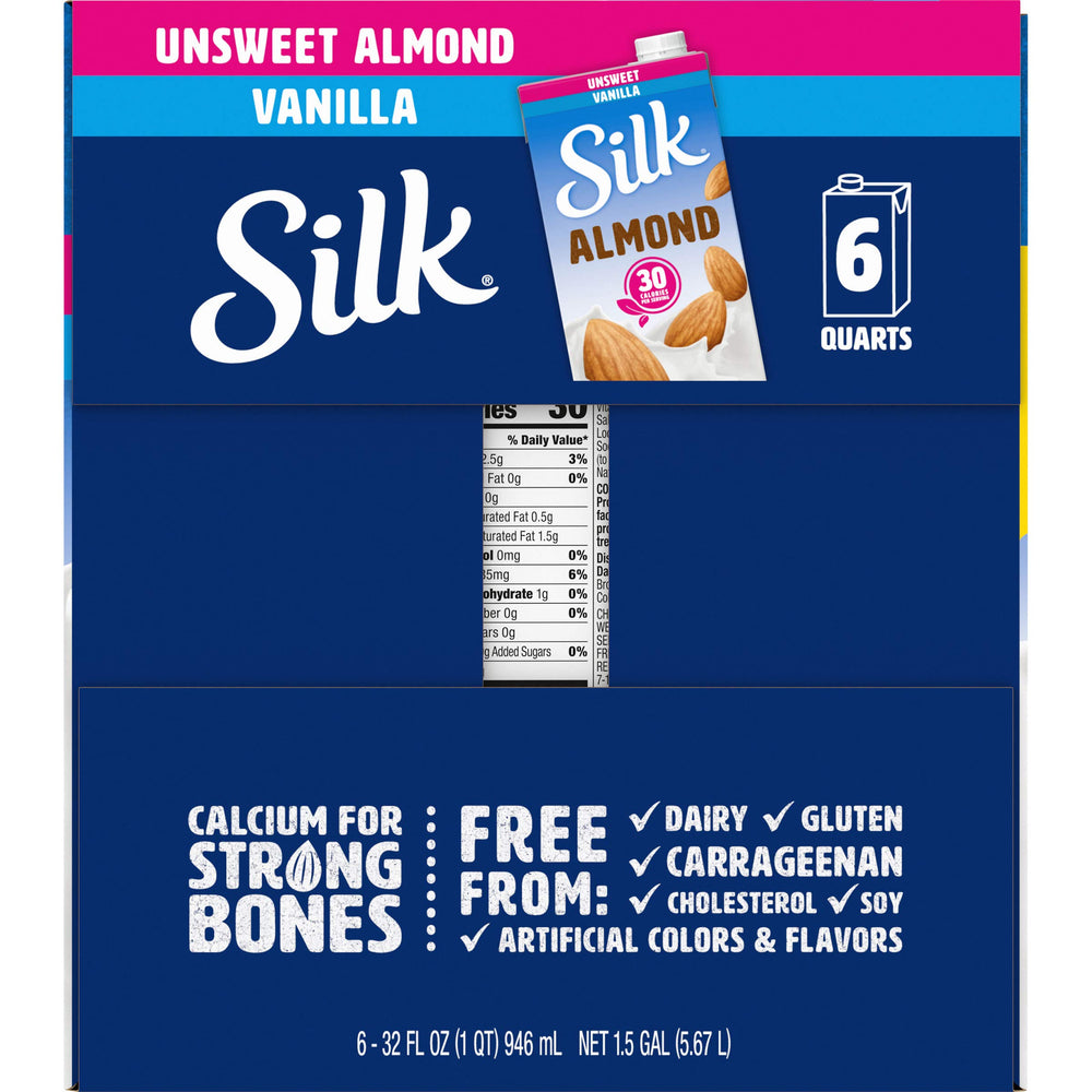 Silk en despensa organizada mostrando su ventaja shelf-stable sin refrigeración
