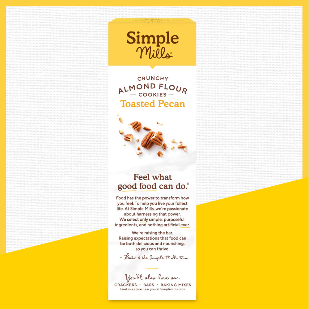 Simple Mills galletas servidas con café en escenario de desayuno