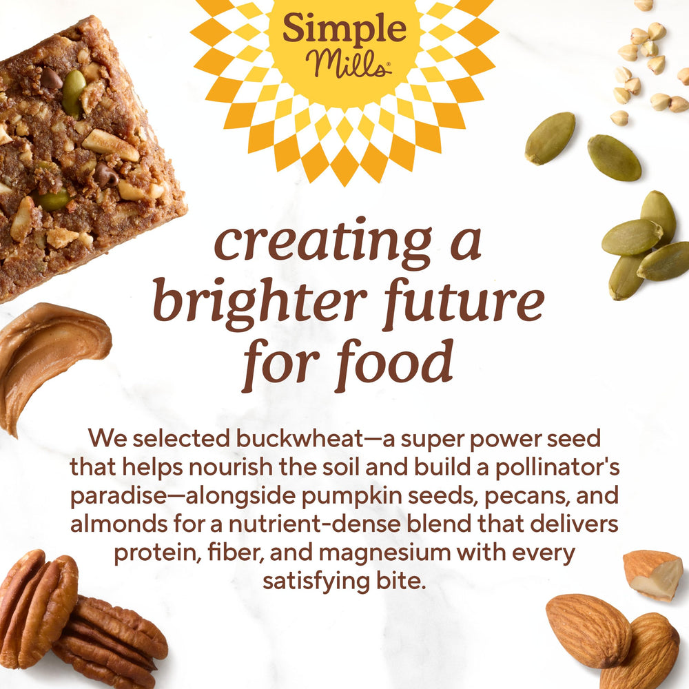 Simple Mills caja abierta con quince unidades lista para almacenamiento