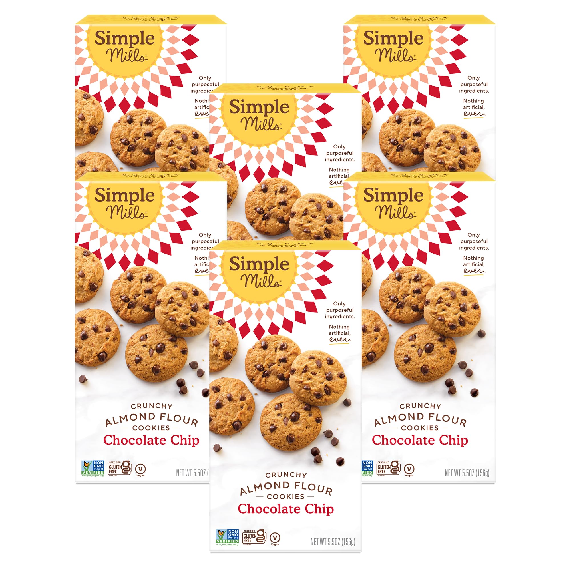 Simple Mills empaque frontal mostrando galletas y beneficios visibles