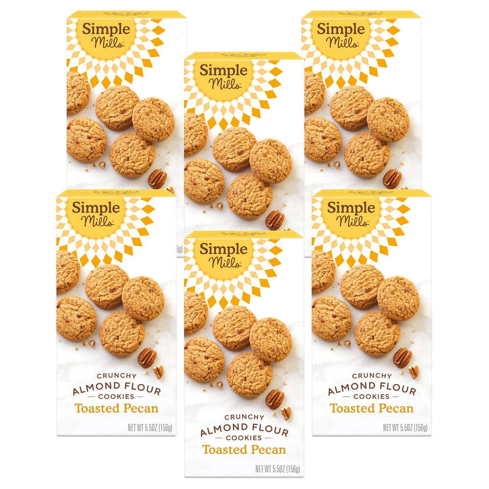 Simple Mills frente del paquete mostrando sabor y beneficios sin gluten