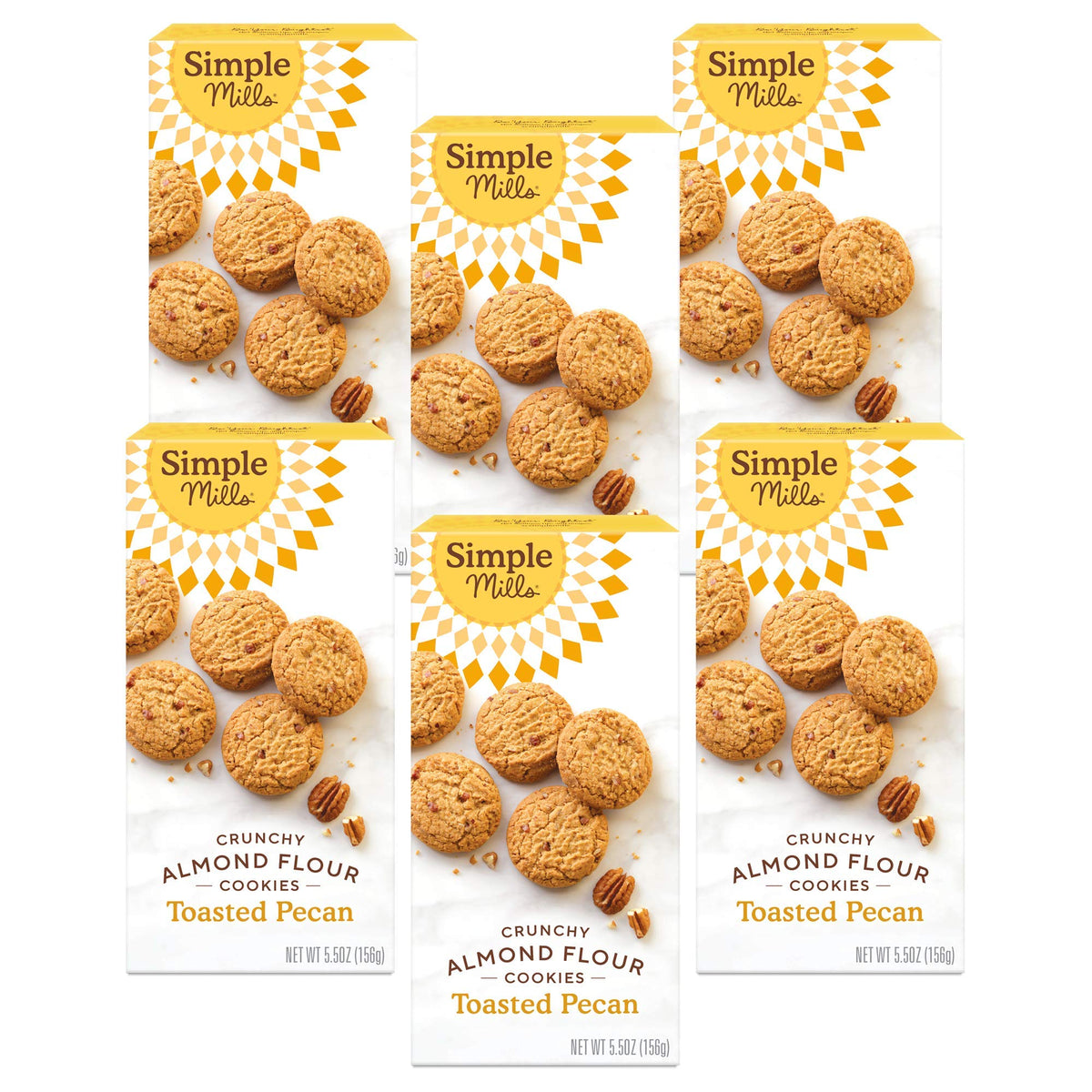 Simple Mills frente del paquete mostrando sabor y beneficios sin gluten