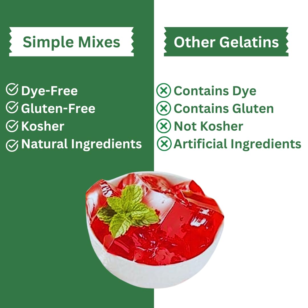Simple Mixes mano sosteniendo caja para comparar tamaño y porciones
