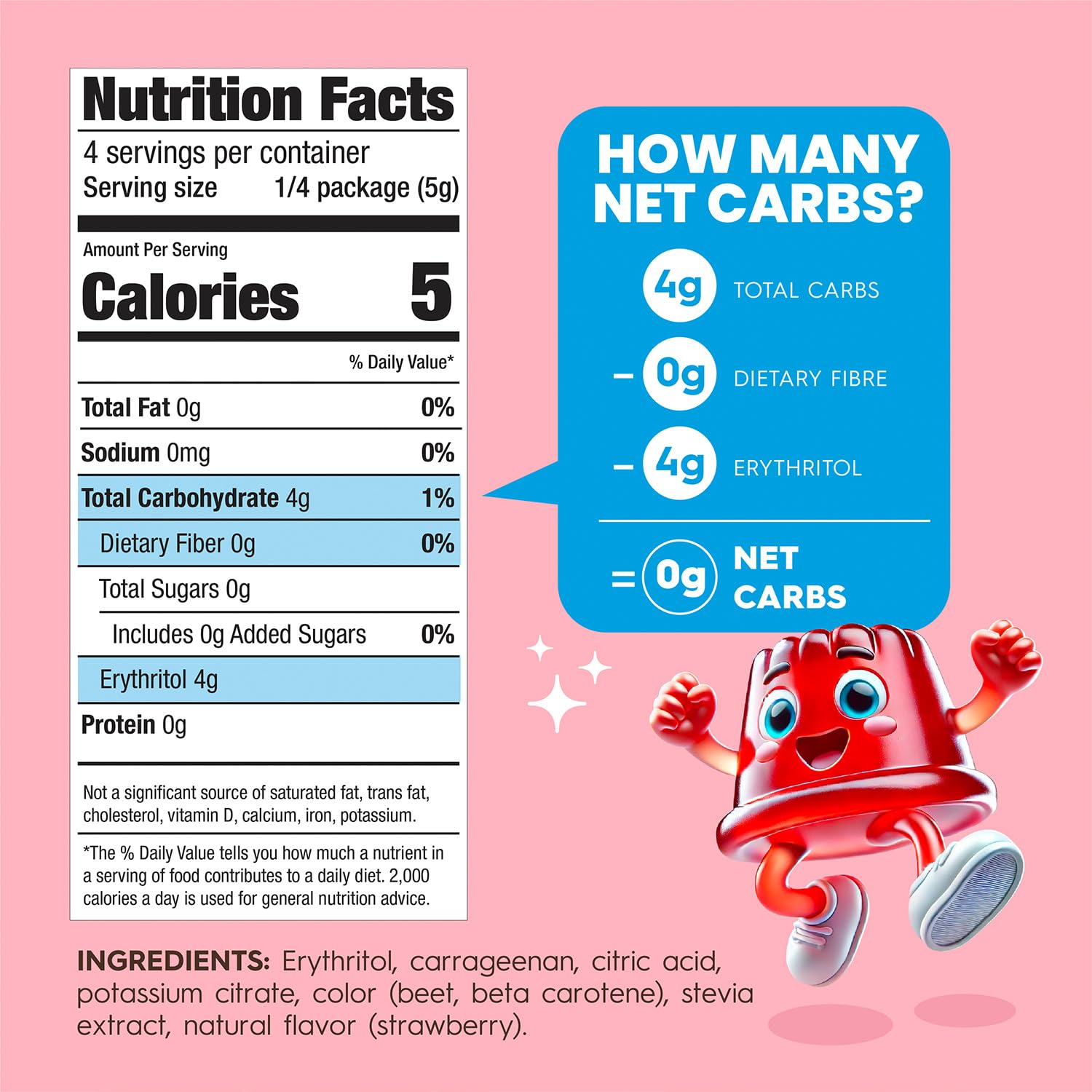 Simply Delish gelatina fresa en mesa familiar para merienda saludable