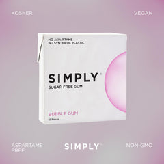 Simply Gum pastilla en mano para comparar tamaño y conveniencia