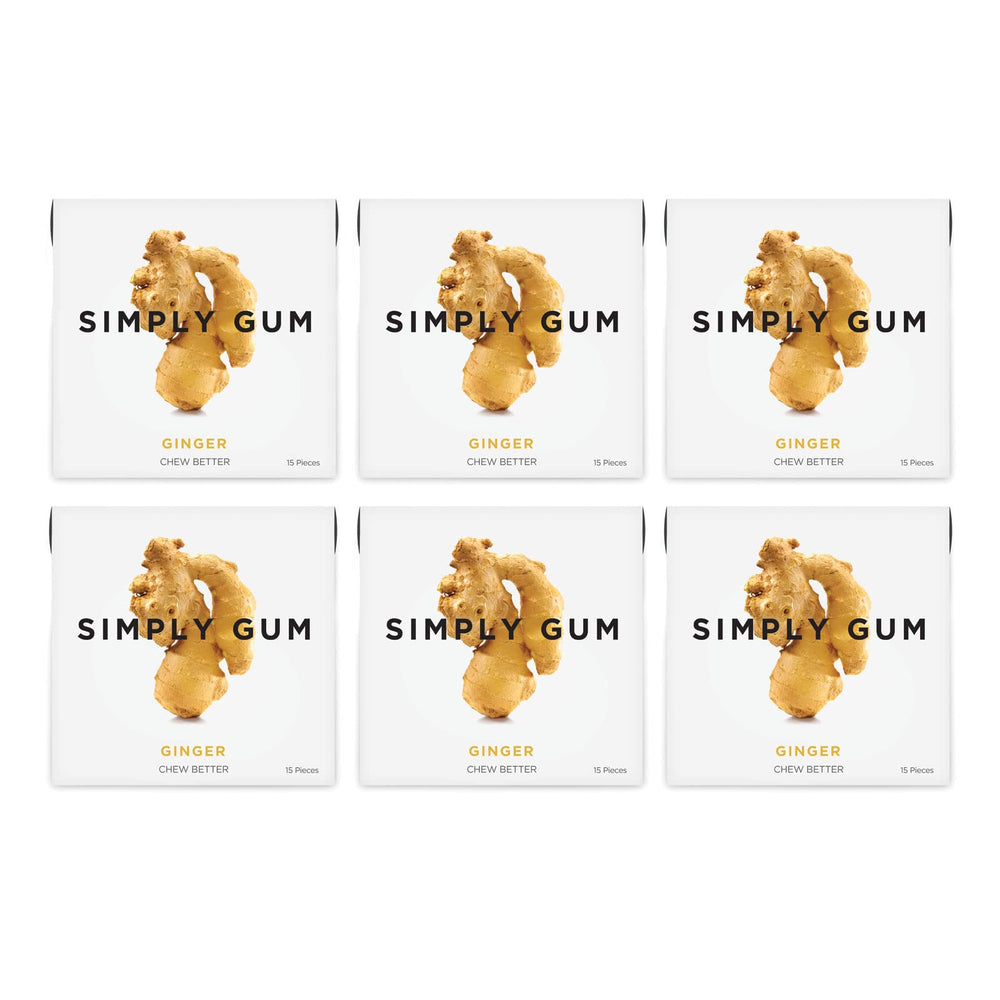 Escena lifestyle en cafetería con SIMPLY Gum Ginger para uso diario y frescura
