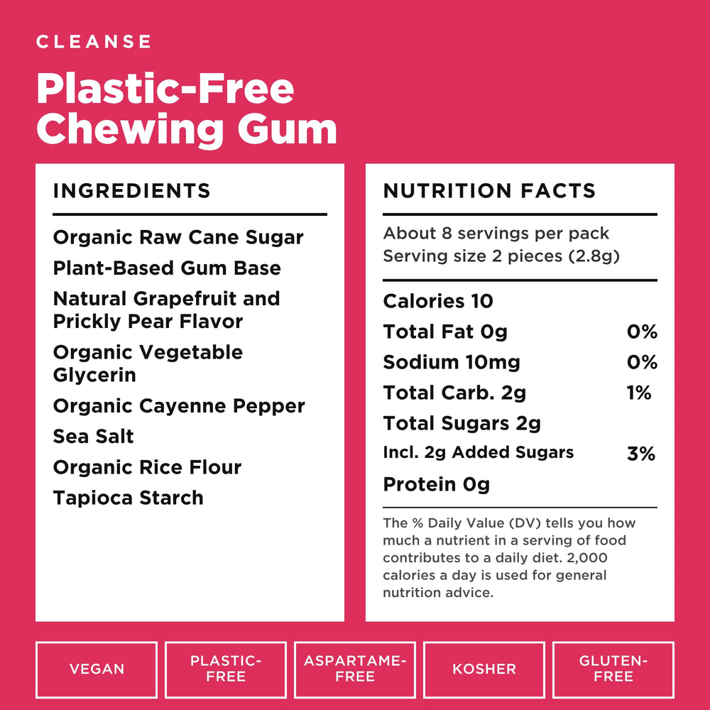 SIMPLY Gum comparación de tamaño mostrando portabilidad y piezas