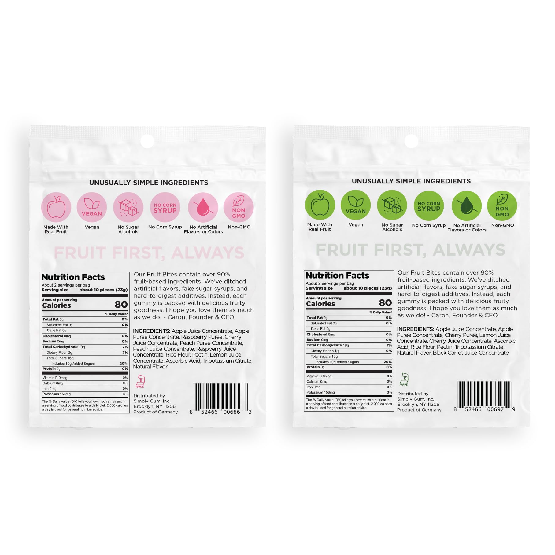 simply gummies pack de 8 apilados para almacenamiento sencillo