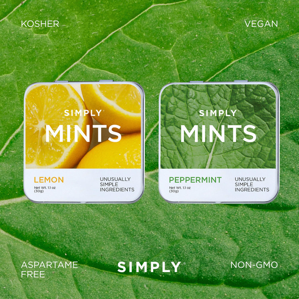 Simply Gum primer plano pastilla de menta con aceite real