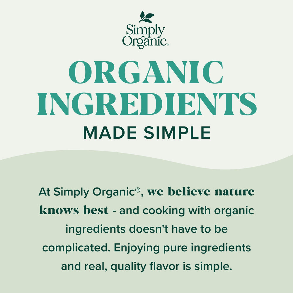 Simply Organic etiqueta mostrando origen Sri Lanka y certificación orgánica