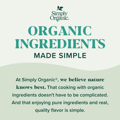 Simply Organic sobre en mano para comparar tamaño y conveniencia del paquete