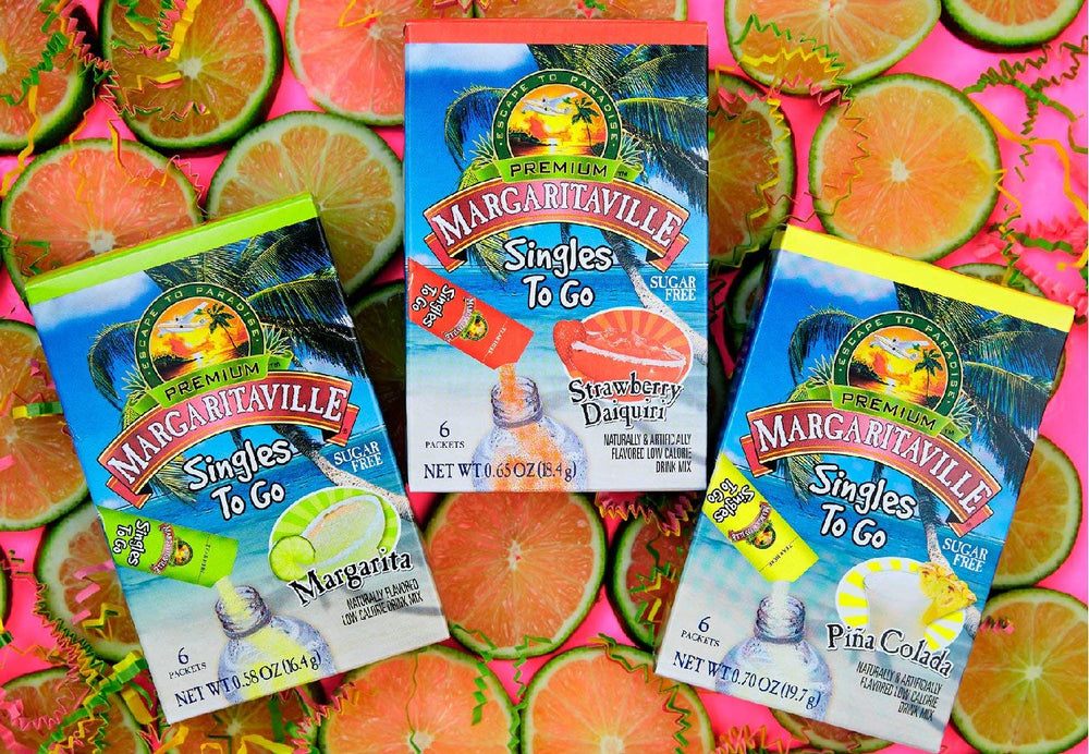 SINGLES TO GO! mezcla en agua con gas para una opción refrescante y burbujeante