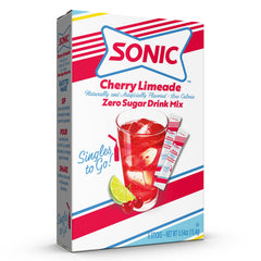 SINGLES TO GO! textura del polvo Cherry Limeade que se disuelve rápido y aporta sabor