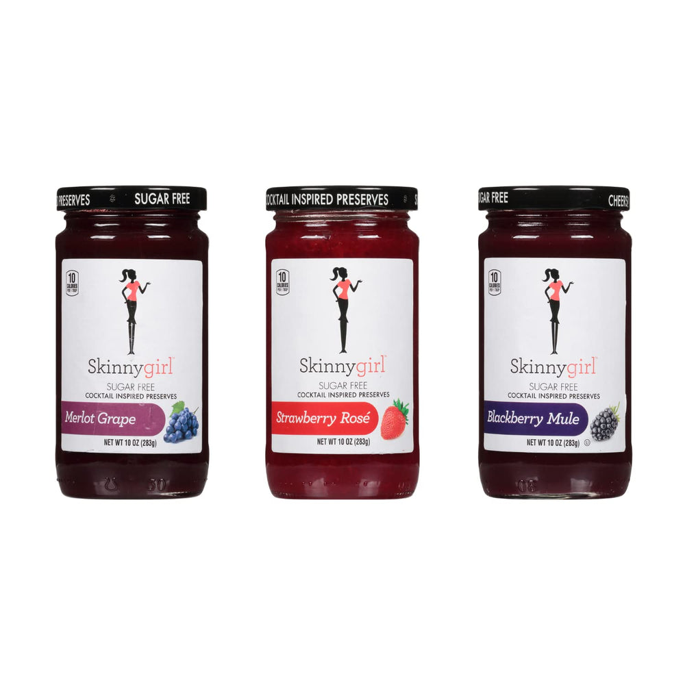 Skinnygirl frasco frontal mostrando la variedad y atractivo visual