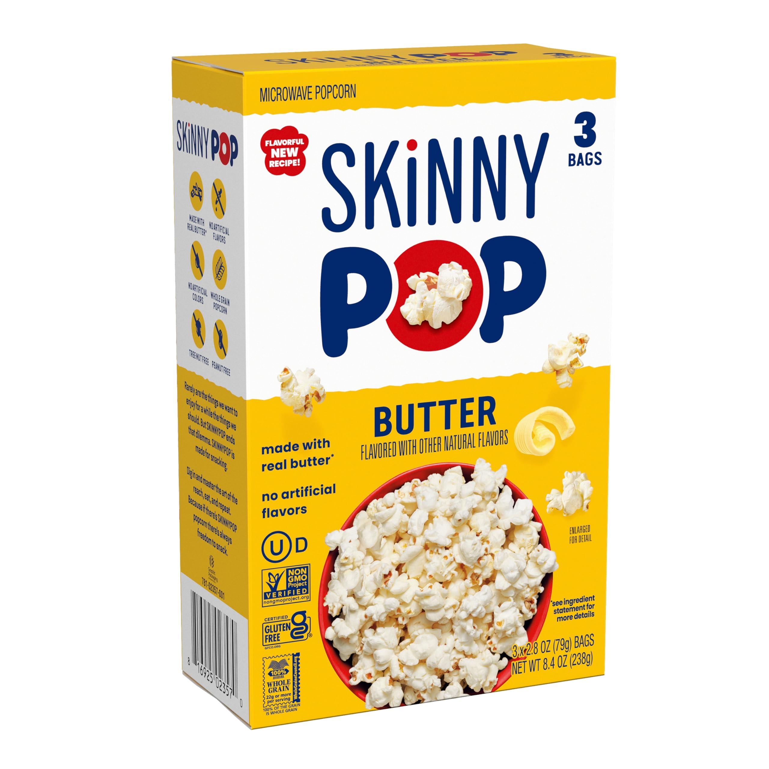 SkinnyPop porción servida en cuenco lista para compartir en reuniones