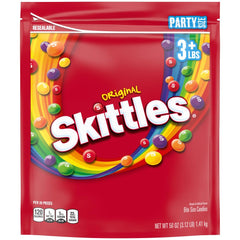 Skittles en cuenco como centro de mesa para eventos, fácil de compartir