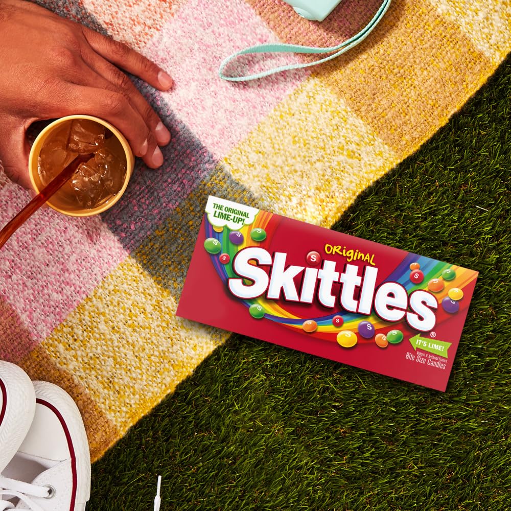 Skittles etiqueta y datos del envase mostrando información clara para el comprador