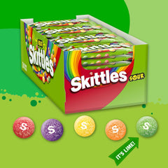 Skittles surtido de colores representando los cinco sabores ácidos