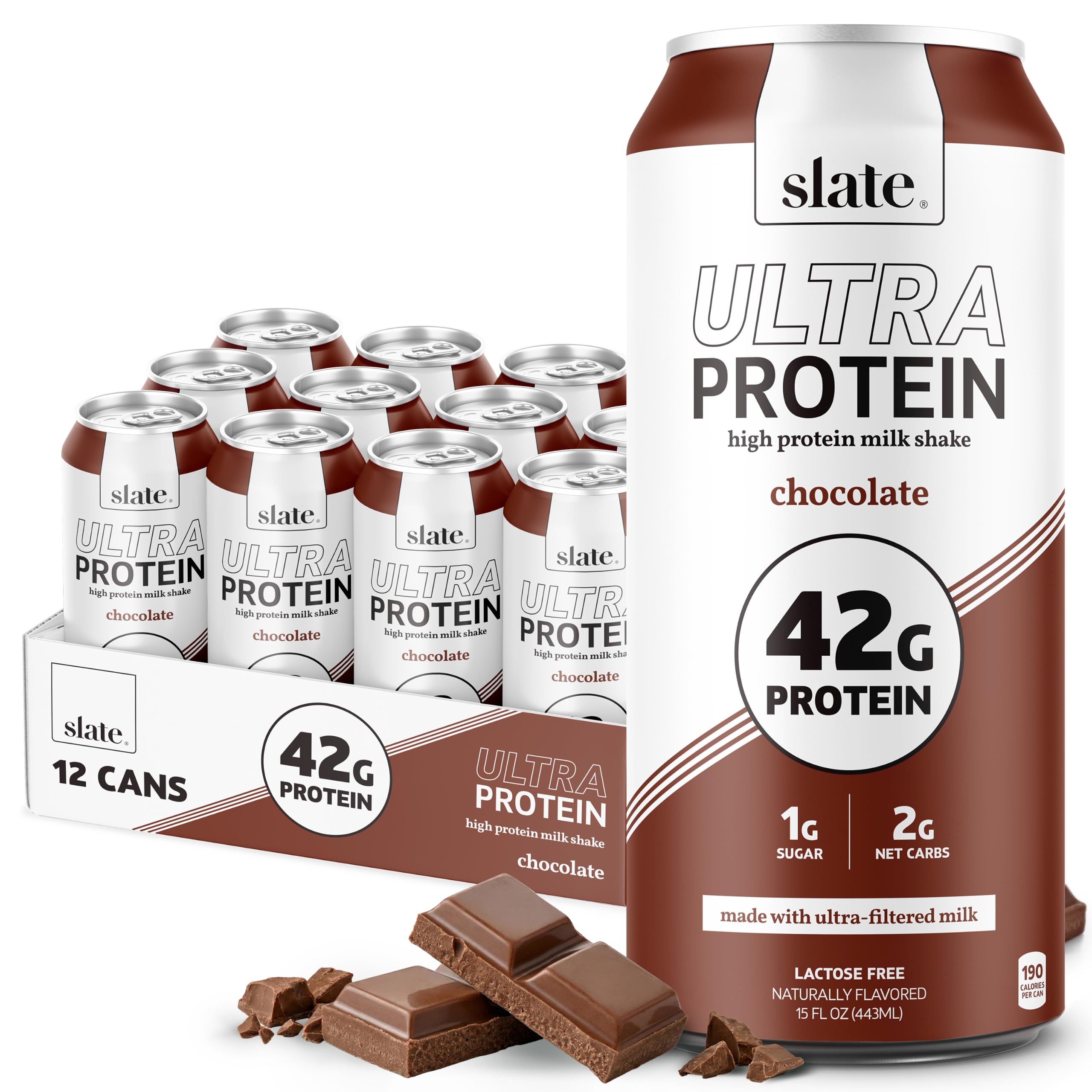 Slate lata frontal con chocolate, presentación apetecible y macros claros