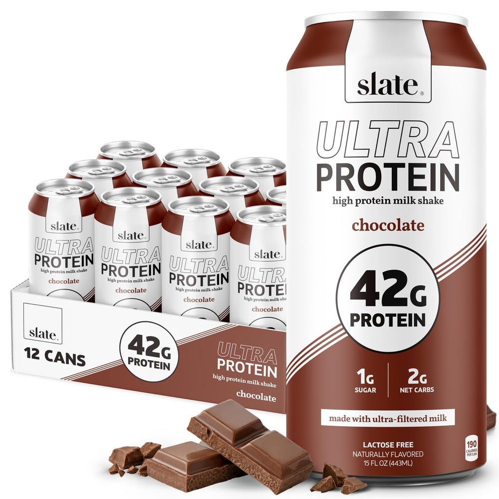 Slate lata frontal con chocolate, presentación apetecible y macros claros