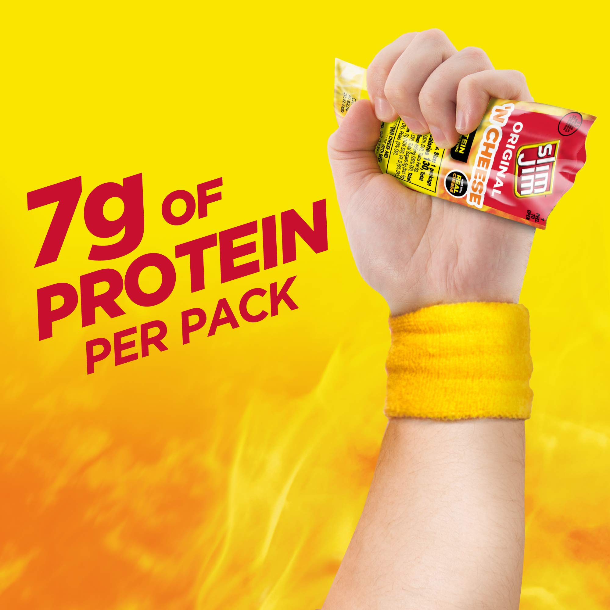 Slim Jim comparación de tamaño 3.0 oz para evaluar porción
