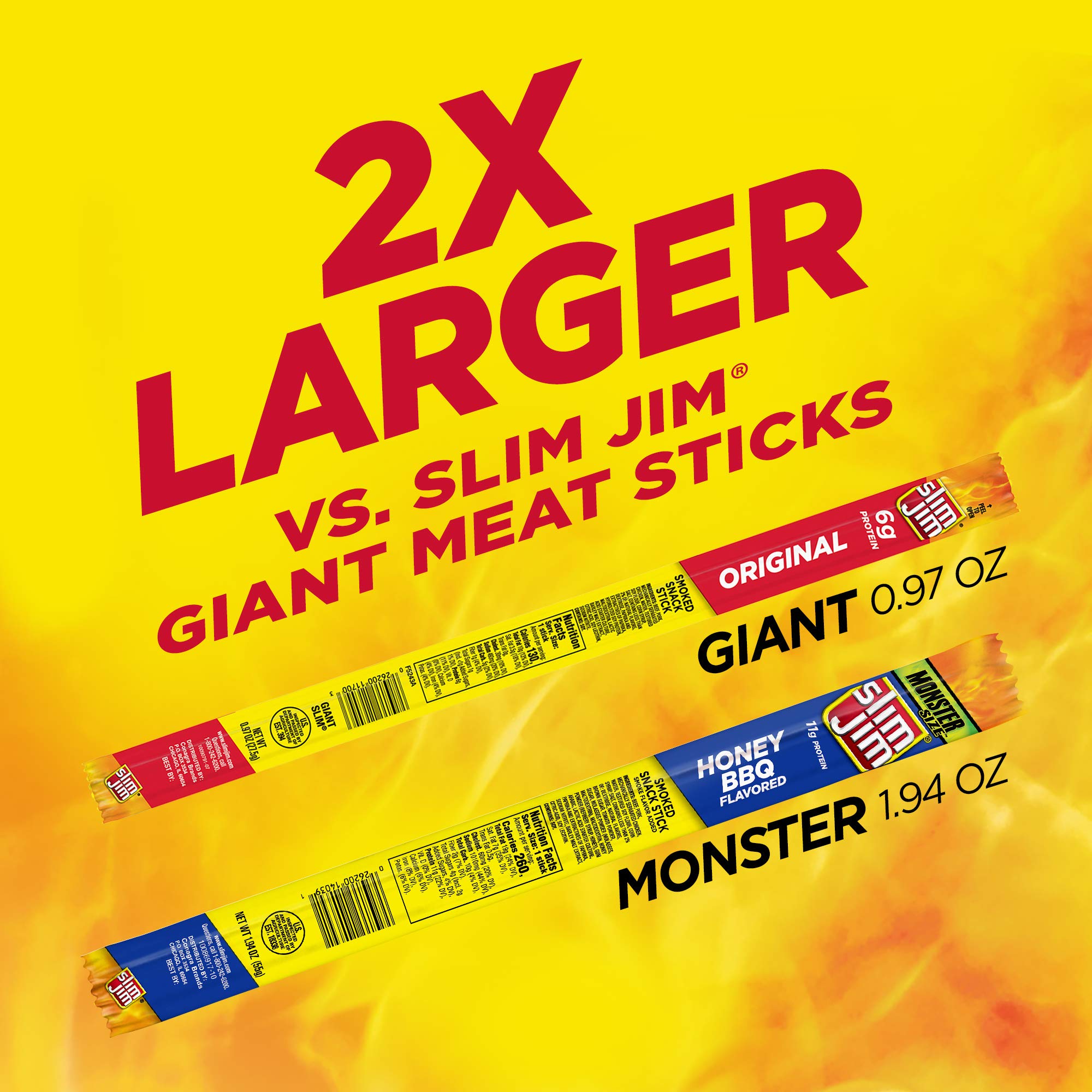Slim Jim palito envuelto individualmente listo para llevar