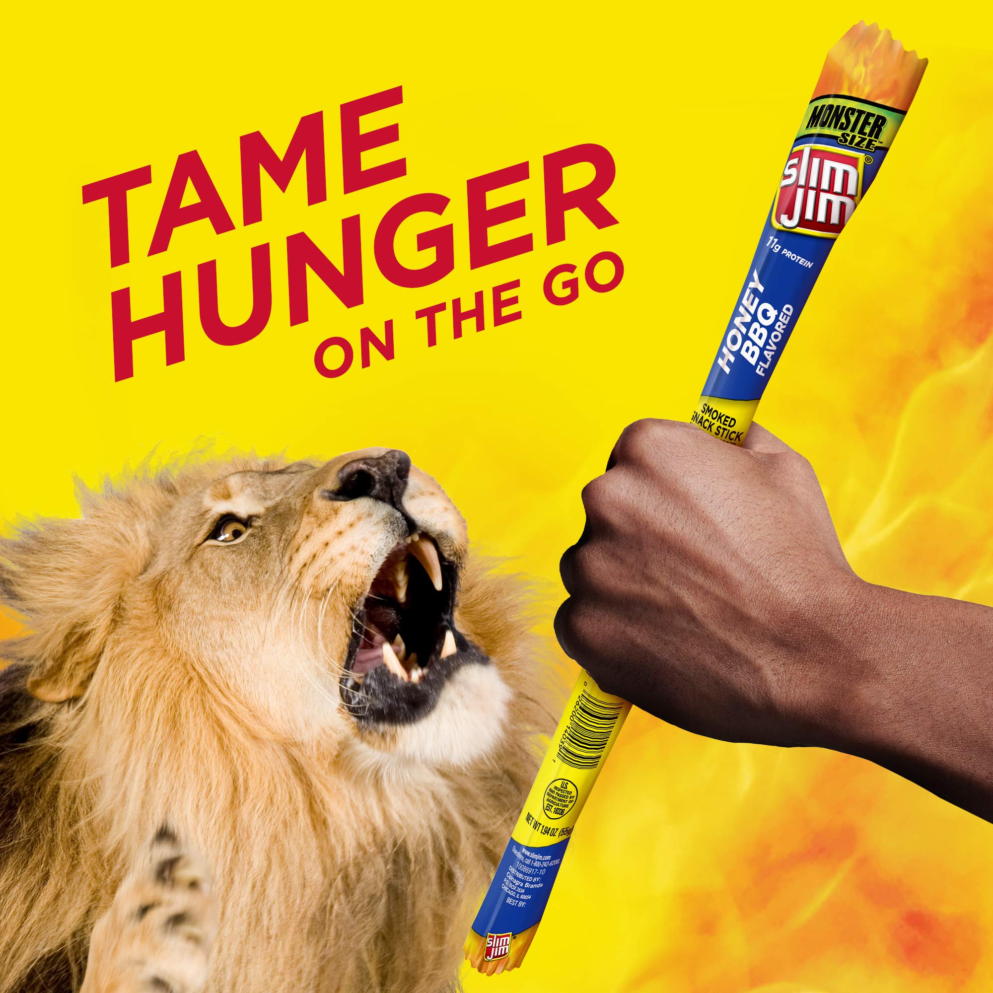 Slim Jim palitos en campamento listos para snack al aire libre
