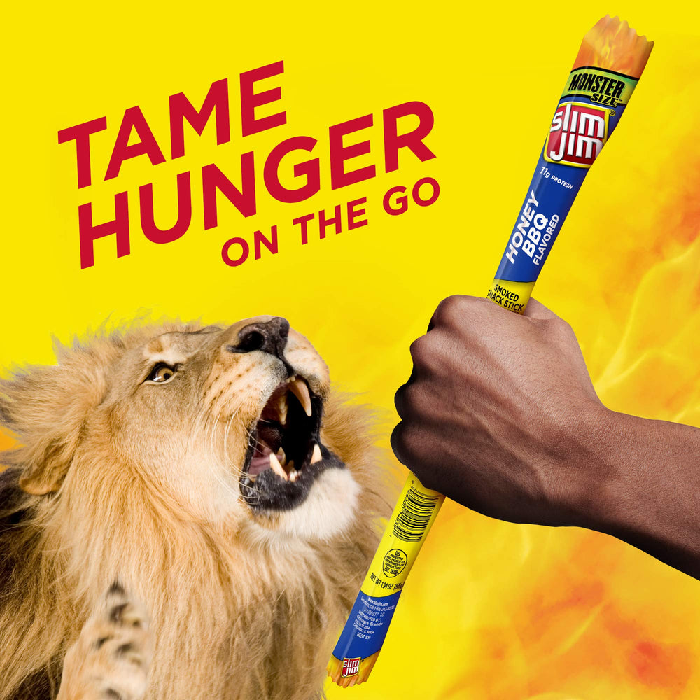 Slim Jim palitos en campamento listos para snack al aire libre