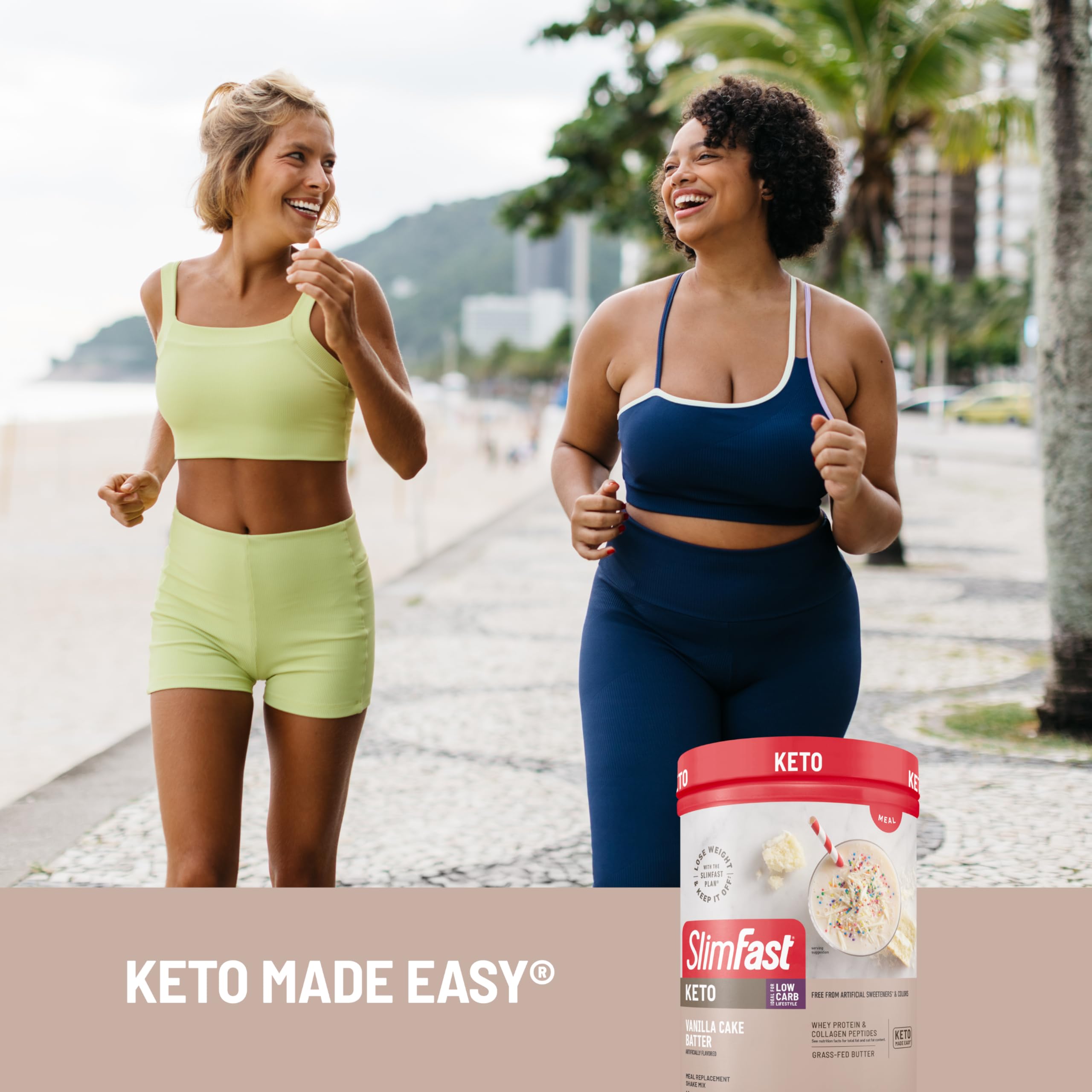 SlimFast etiqueta nutricional ampliada mostrando grasas, proteínas y carbohidratos