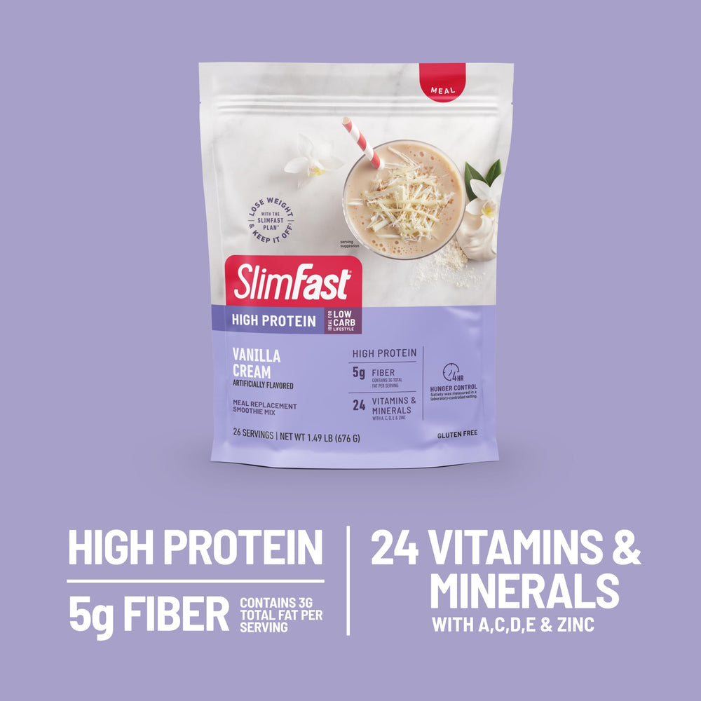 SlimFast porción en cuchara mostrando cantidad por ración para preparar