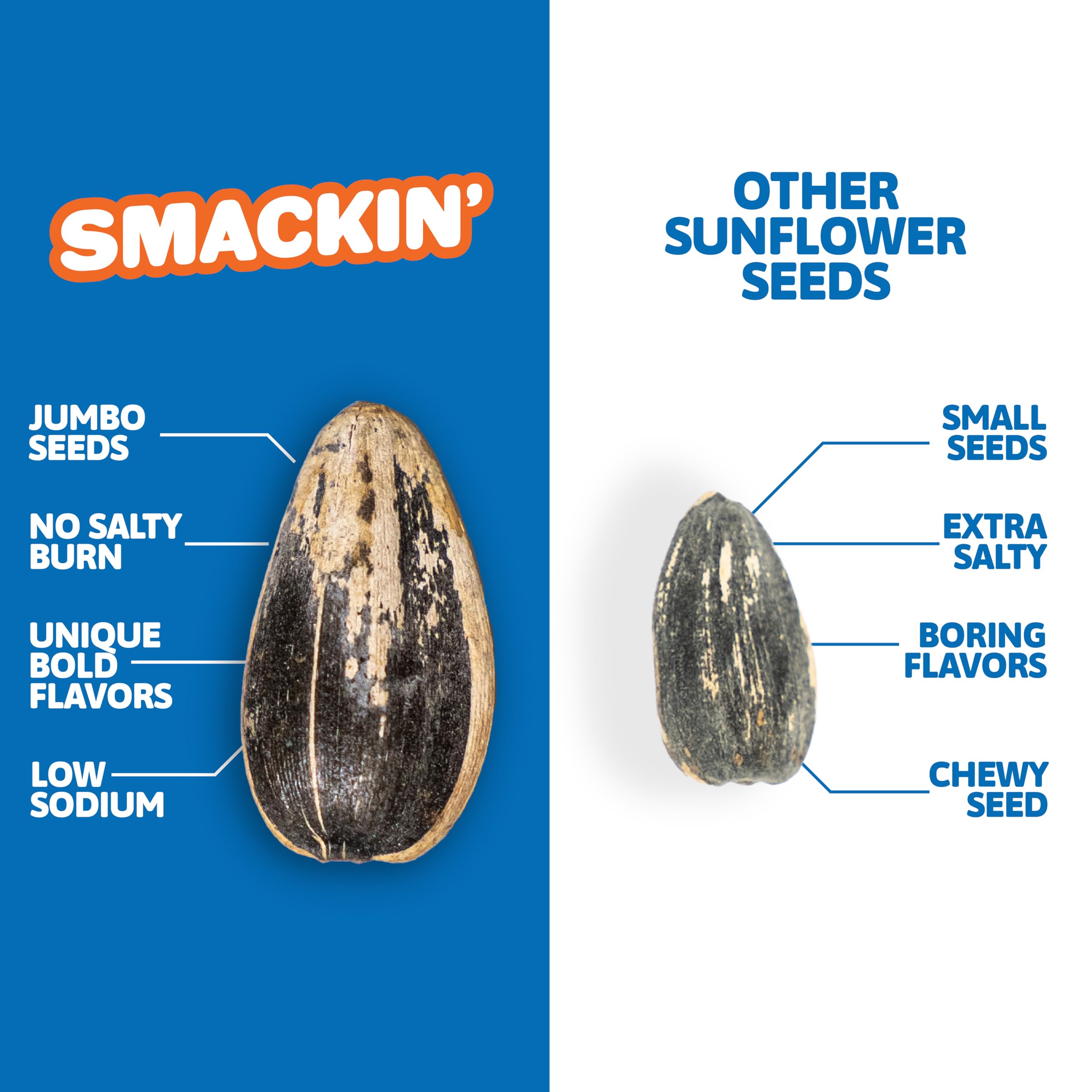 SMACKIN' bolsa abierta semillas derramadas listas para comer