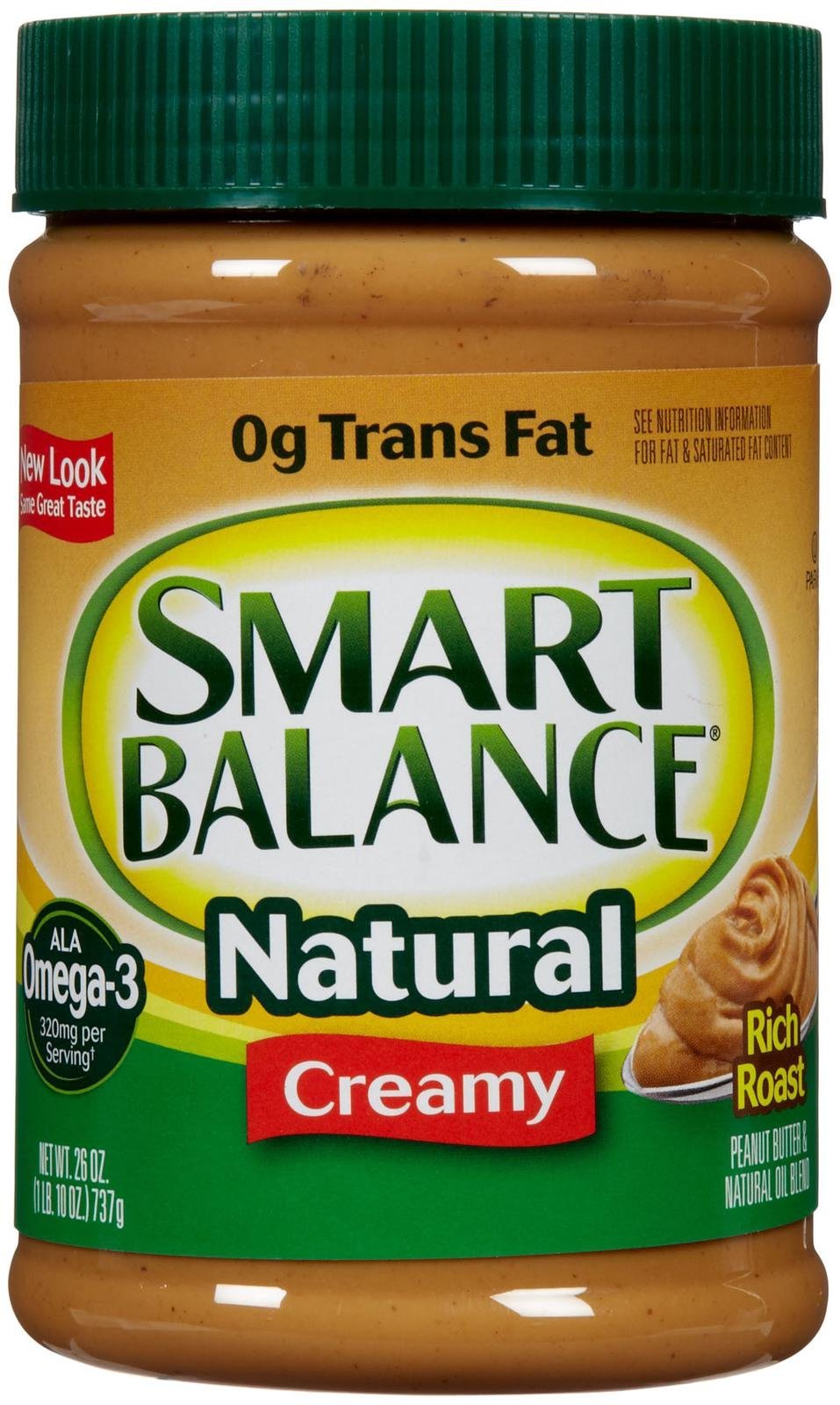 Smart Balance frasco frontal mostrando etiqueta y tamaño 26 oz, ideal para cocina