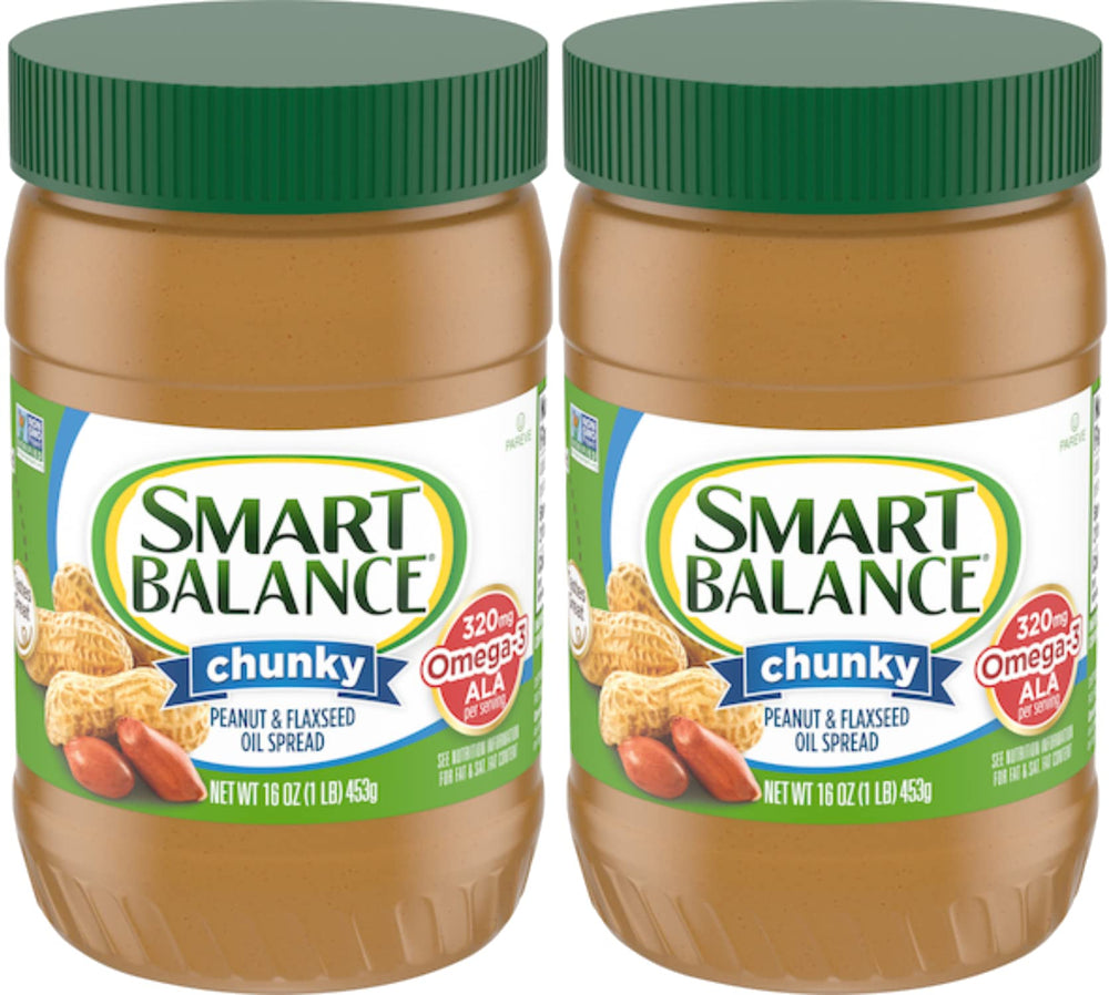 Smart Balance pack frontal mostrando dos frascos y beneficio de porciones convenientes
