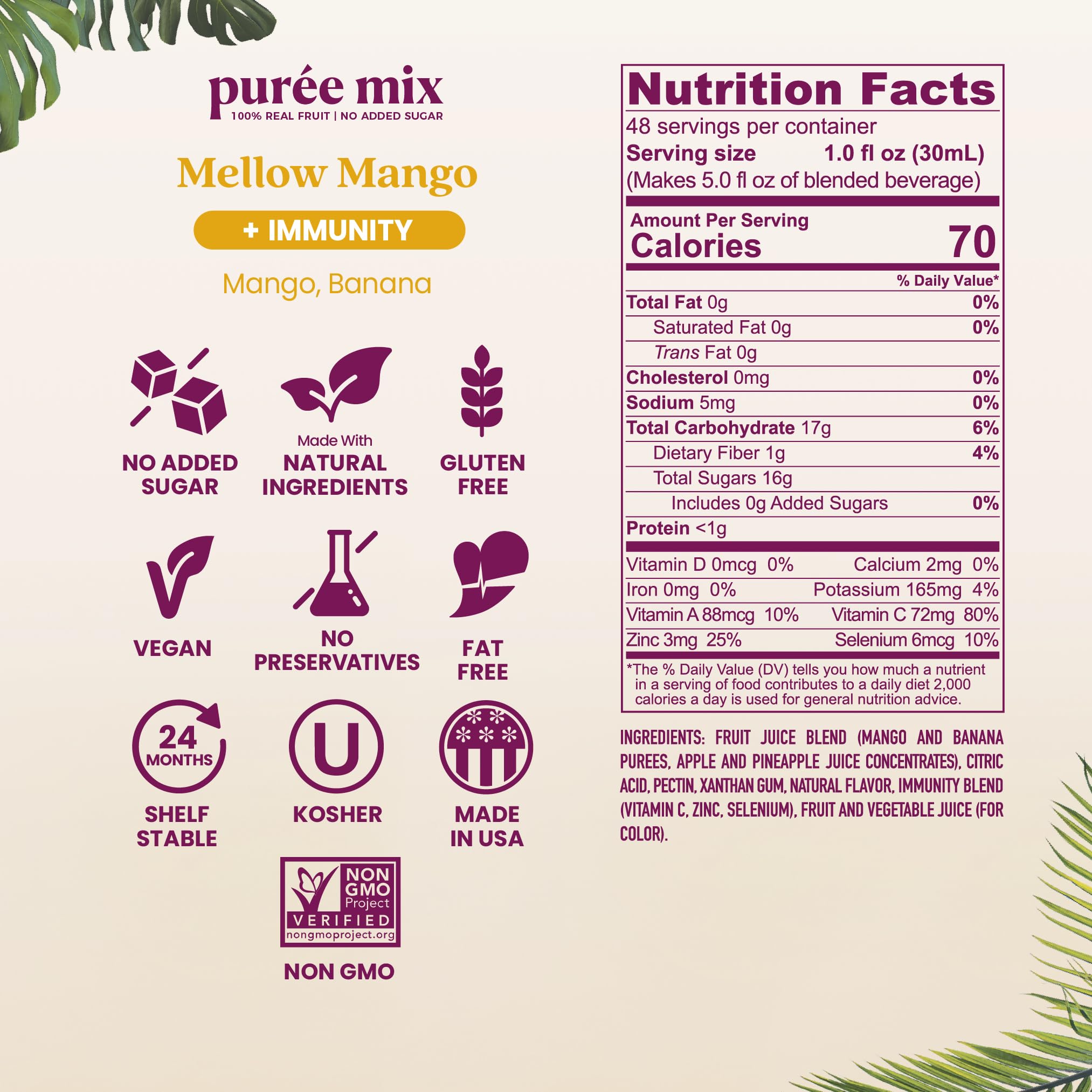 Smartfruit primer plano de textura cremosa que facilita mezclas