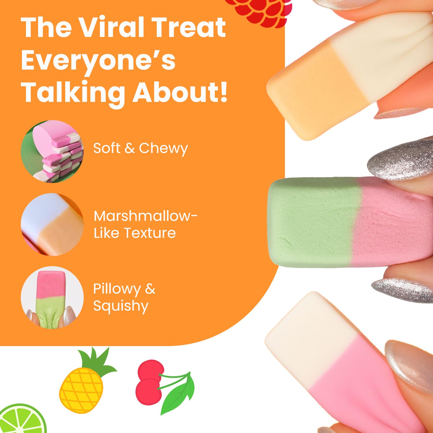 Smarties Squashies bol con surtido mostrando colores y facilidad de servir