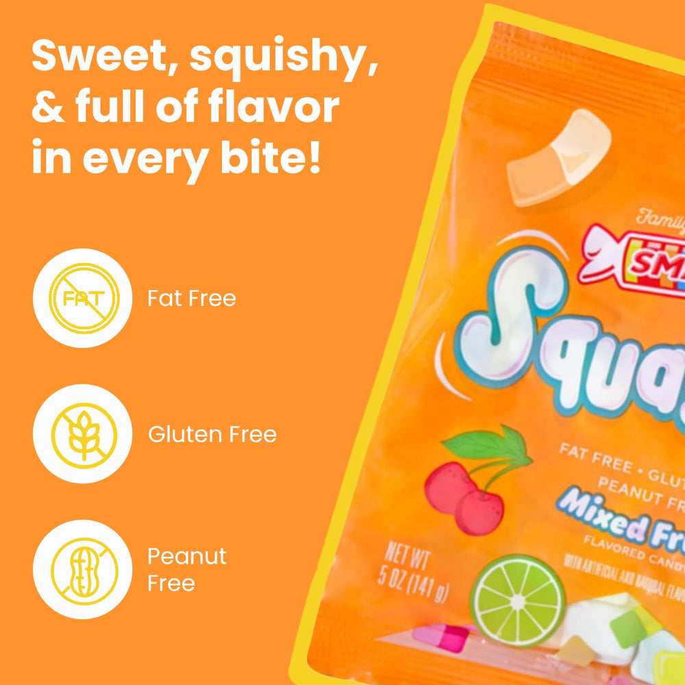 Smarties Squashies en un bol listo para servir en fiestas y eventos