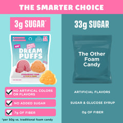 SmartSweets bolsa en mano para comparar tamaño y llevar como snack práctico