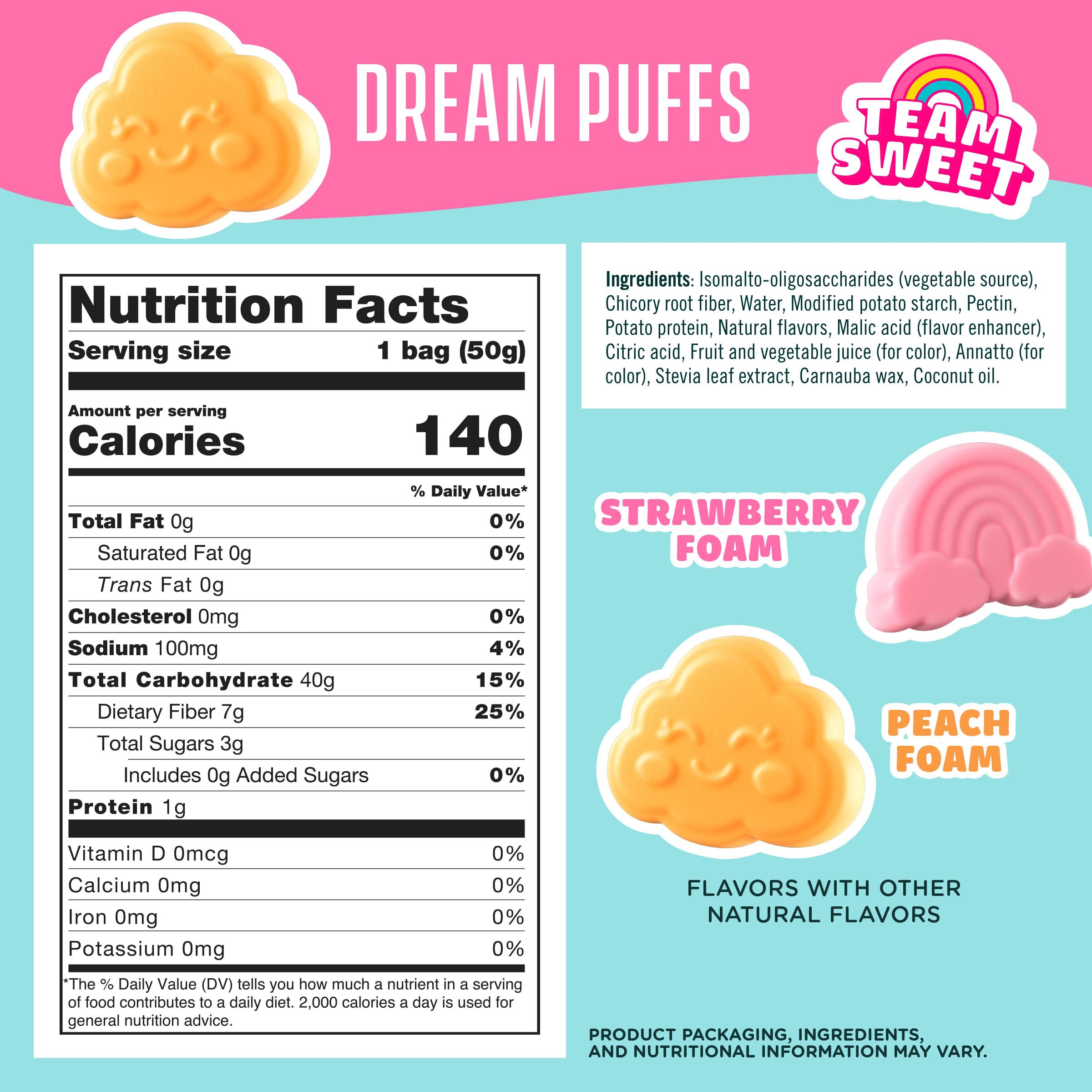 SmartSweets textura cercana de espuma suave que destaca sensación ligera