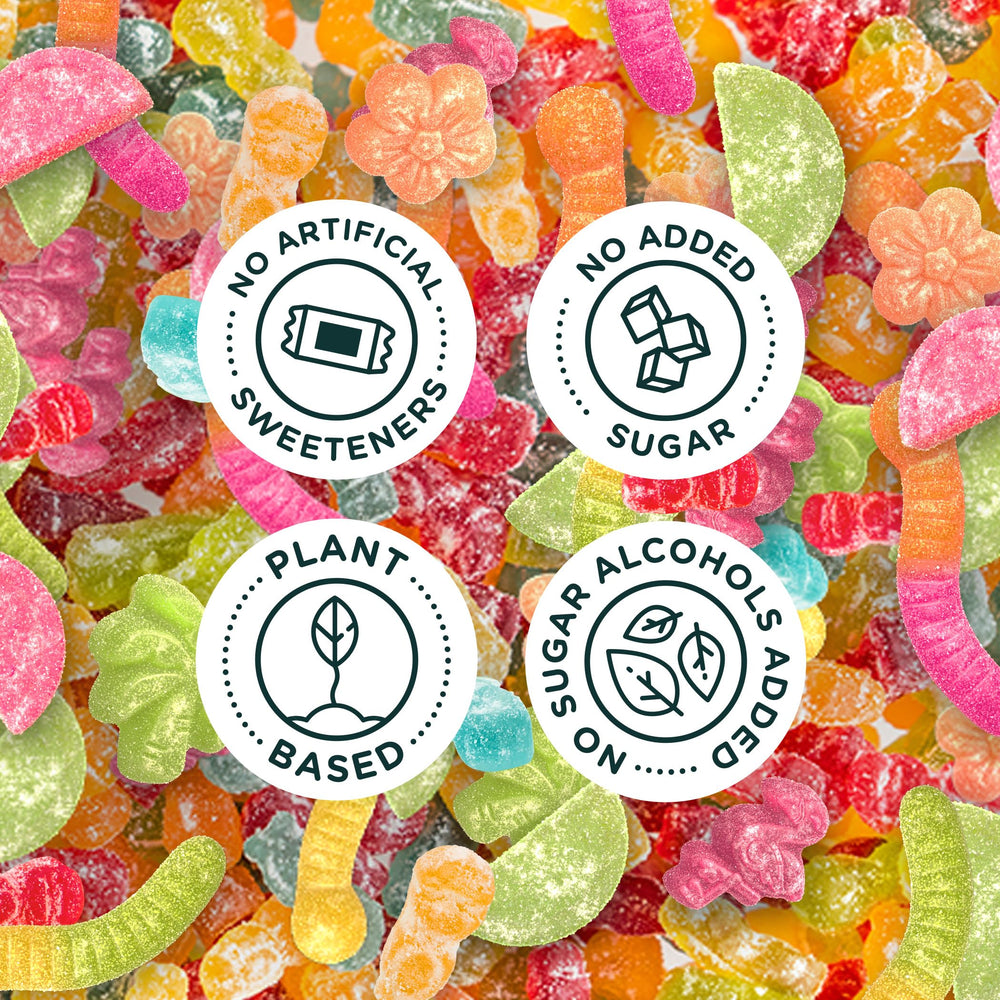 SmartSweets etiqueta e ingredientes claros y sin edulcorantes artificiales