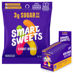 SmartSweets frente del empaque mostrando diseño y beneficios
